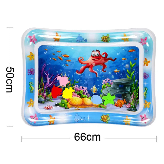 Inflatable Tummy Time Baby Play Mat – Sensory Water Cushion for Infants - Nestling Babies