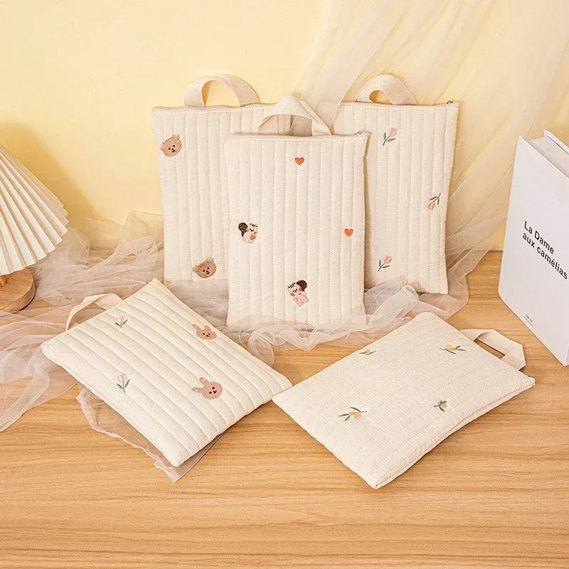 Cotton Baby Diaper Bag – Compact & Stylish Mommy Organizer - Nestling Babies
