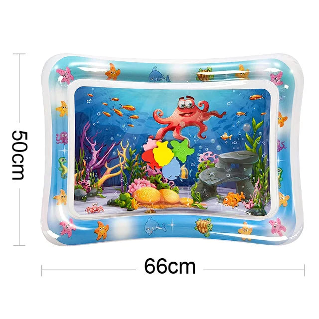 Inflatable Tummy Time Baby Water Mat – Sensory Development Cushion for Infants - Nestling Babies