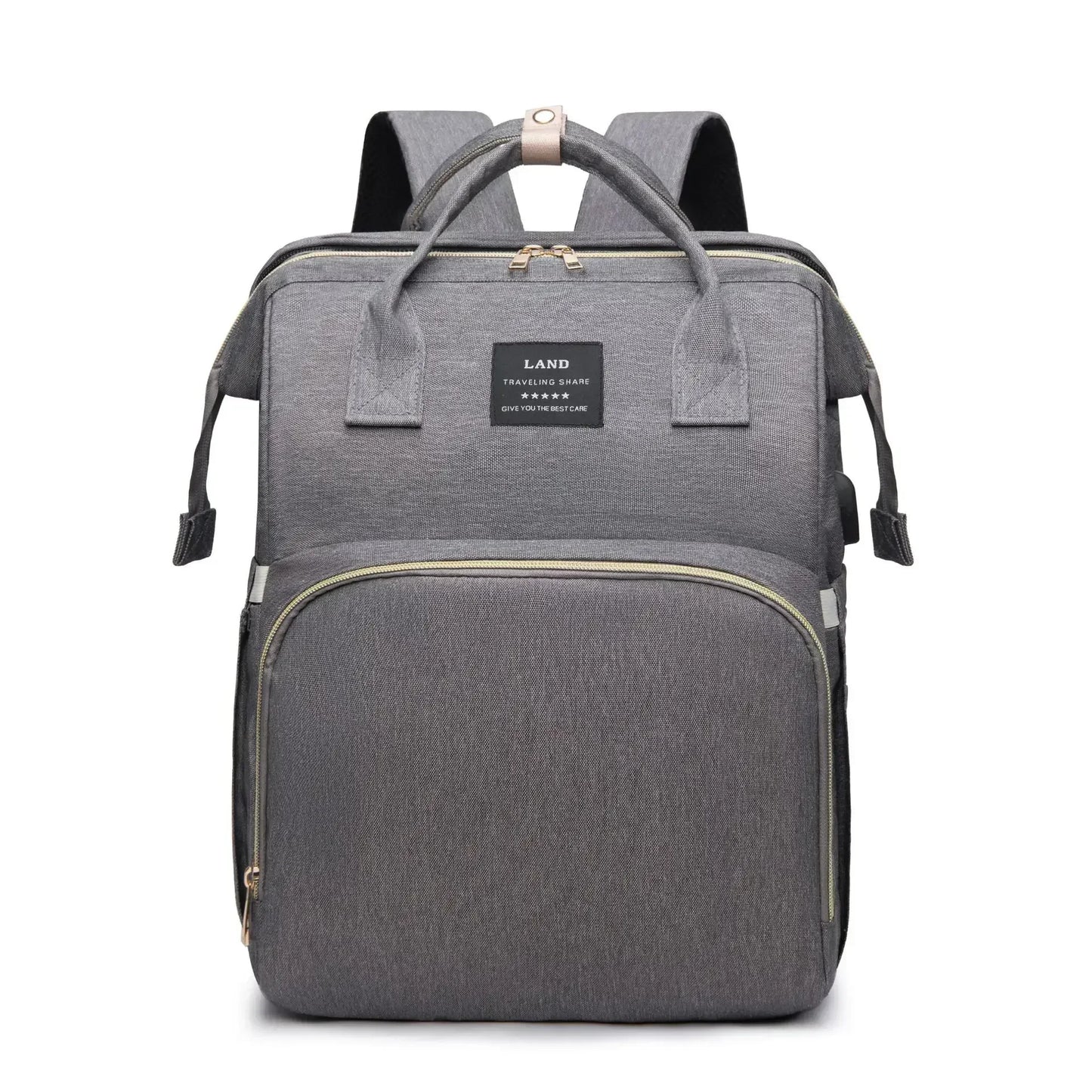 3-in-1 Mommy Diaper Backpack with Foldable Crib – Lightweight & Spacious Travel Baby Bag for Moms - Nestling Babies
