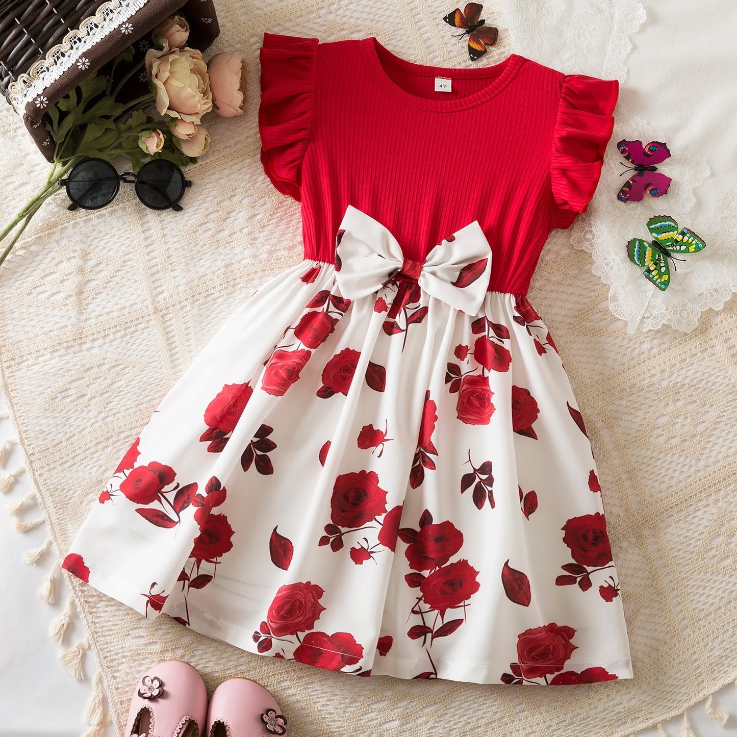 Flower Girl Princess Dress – Ruffle Sleeveless Party Dress for Weddings & Birthdays - Nestling Babies