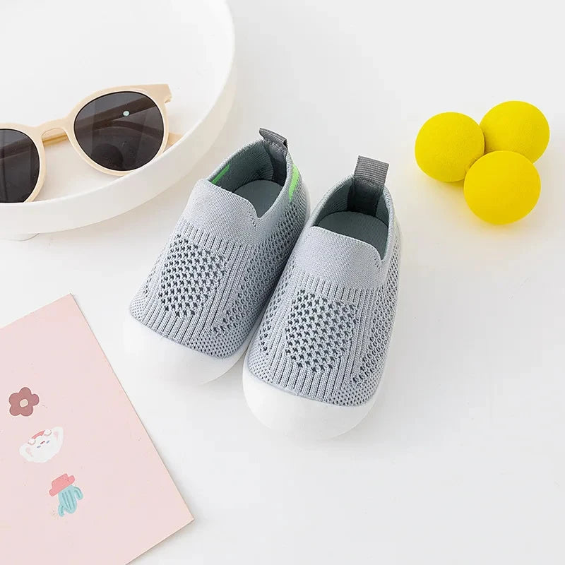 Soft Mesh Baby Shoes – Non-Slip Casual First Walkers for Boys & Girls (0–1Y) - Nestling Babies