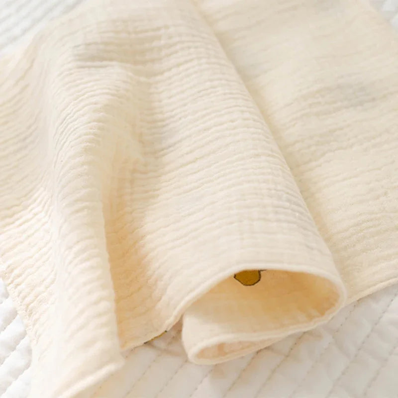 4-Layer Muslin Cotton Baby Towel – Soft & Absorbent Burp and Face Cloth (25×50 cm) - Nestling Babies