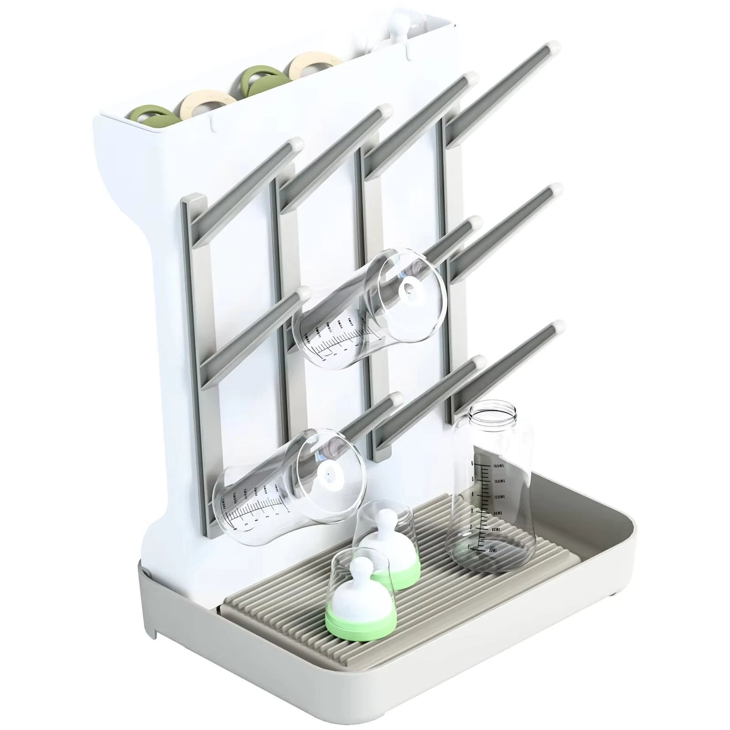 Baby Bottle Drying Rack – Space-Saving Stand for Bottles, Pacifiers & Pump Parts - Nestling Babies