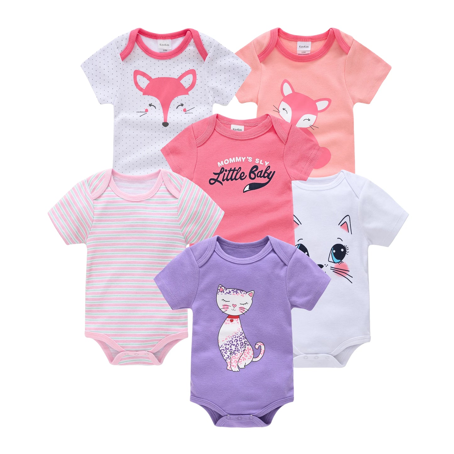 Cotton Essentials – 3/6-Pack Baby Bodysuits (Unisex | 0–12M) - Nestling Babies