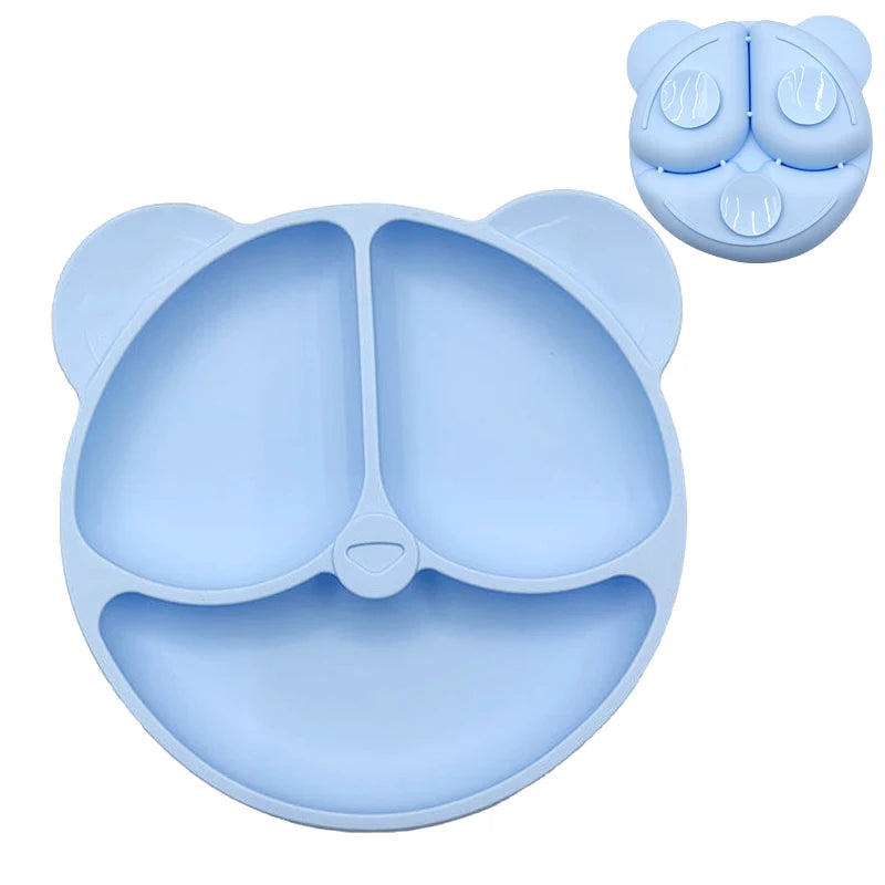 Silicone Suction Plate for Toddlers – Non-Slip Cartoon Design for Mess-Free Meals - Nestling Babies