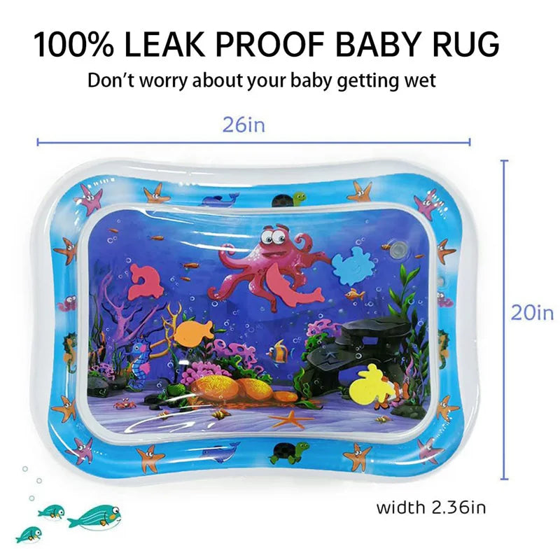 Inflatable Tummy Time Baby Water Mat – Sensory Development Cushion for Infants - Nestling Babies