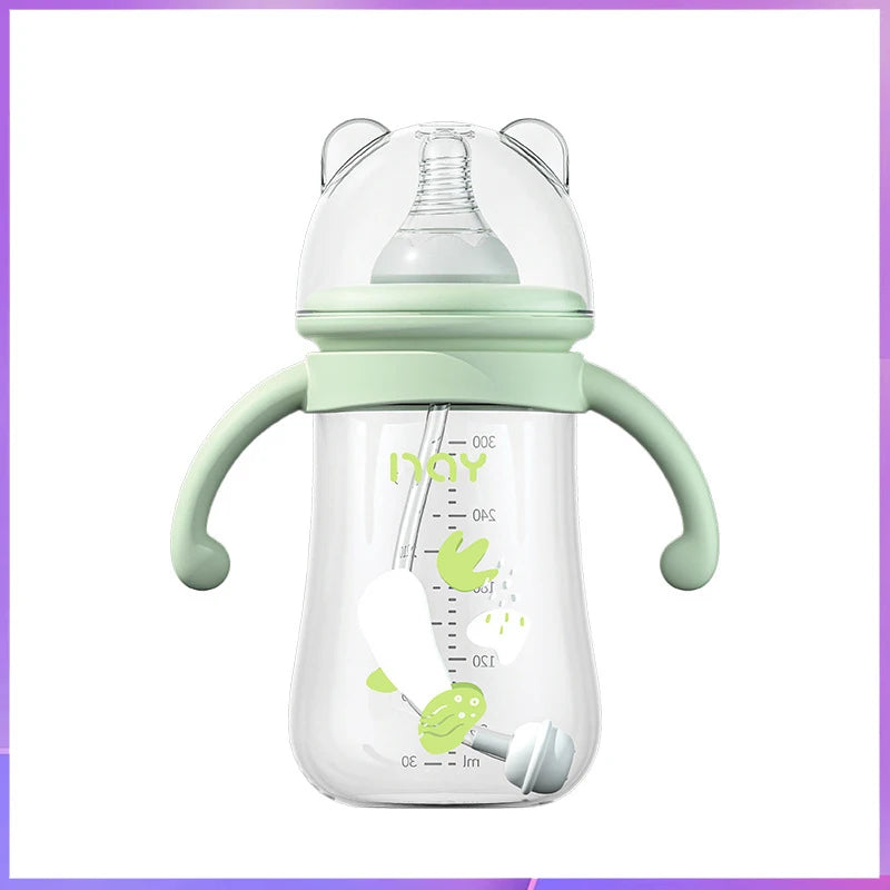 Anti-Colic Baby Bottle with Handles – Wide Neck, 300ml Capacity - Nestling Babies