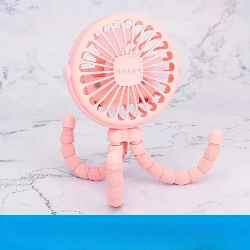 Bladeless Mini Stroller Fan – USB Rechargeable Handheld & Folding Silent Cooling Fan for Babies & Parents - Nestling Babies