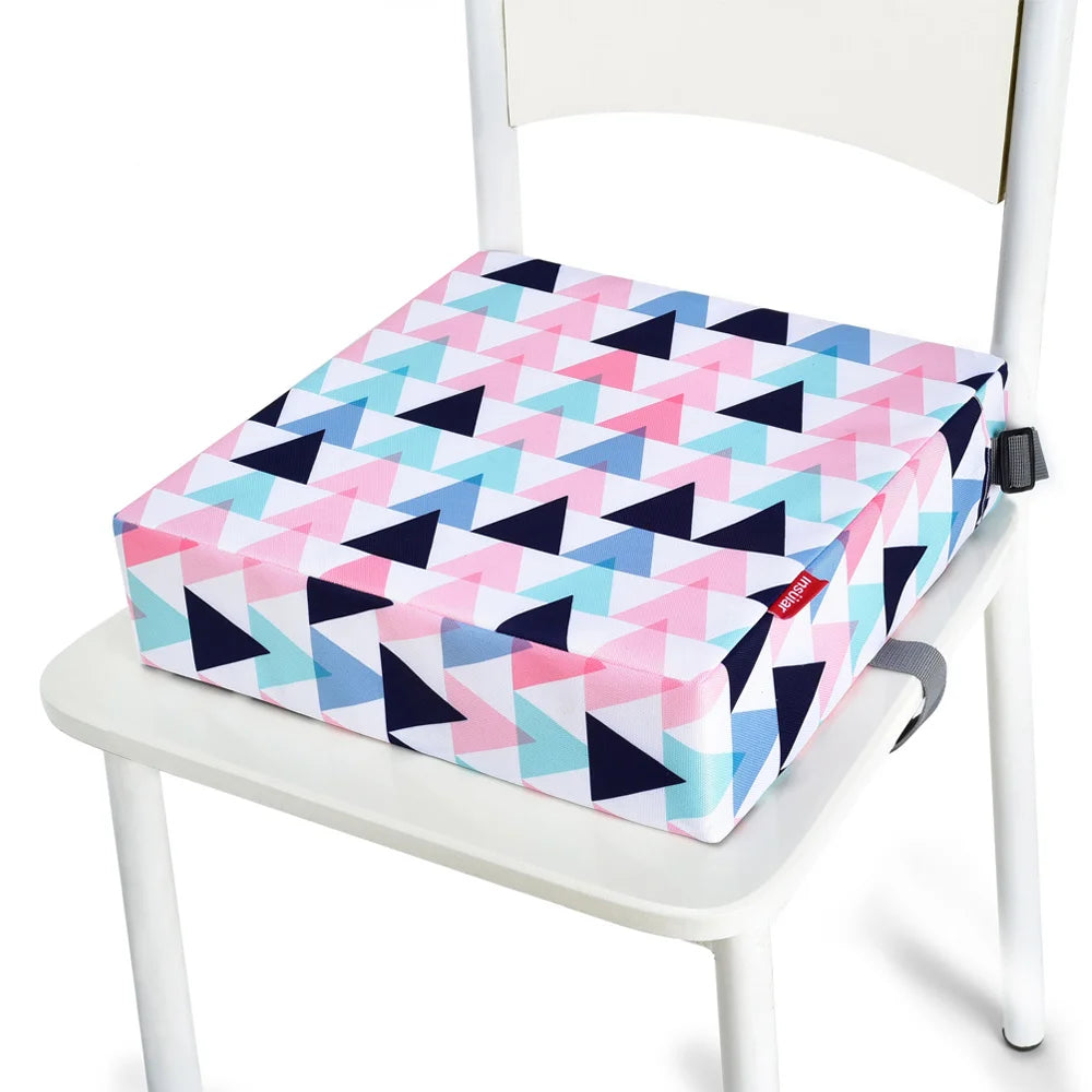 Adjustable Baby Booster Seat Cushion – Soft Dining Chair Pad with Safety Straps for Toddlers - Nestling Babies