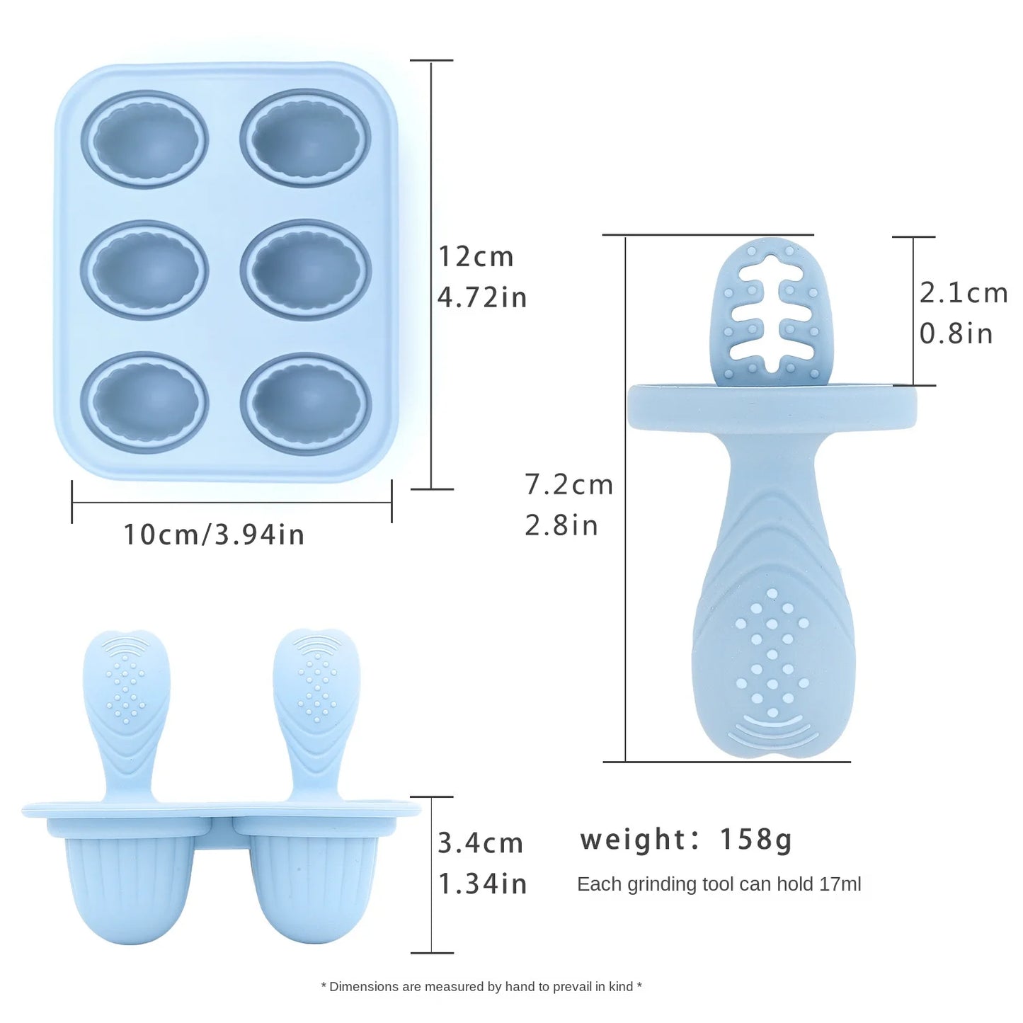 Silicone Baby Popsicle Mold – 6-Cavity Tray for Frozen Teething Treats - Nestling Babies
