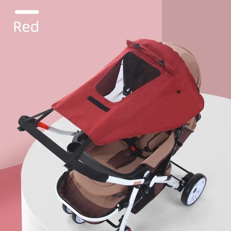 Universal Stroller Sunshade Cover – UV50+ Protection Canopy for Prams & Infant Car Seats - Nestling Babies