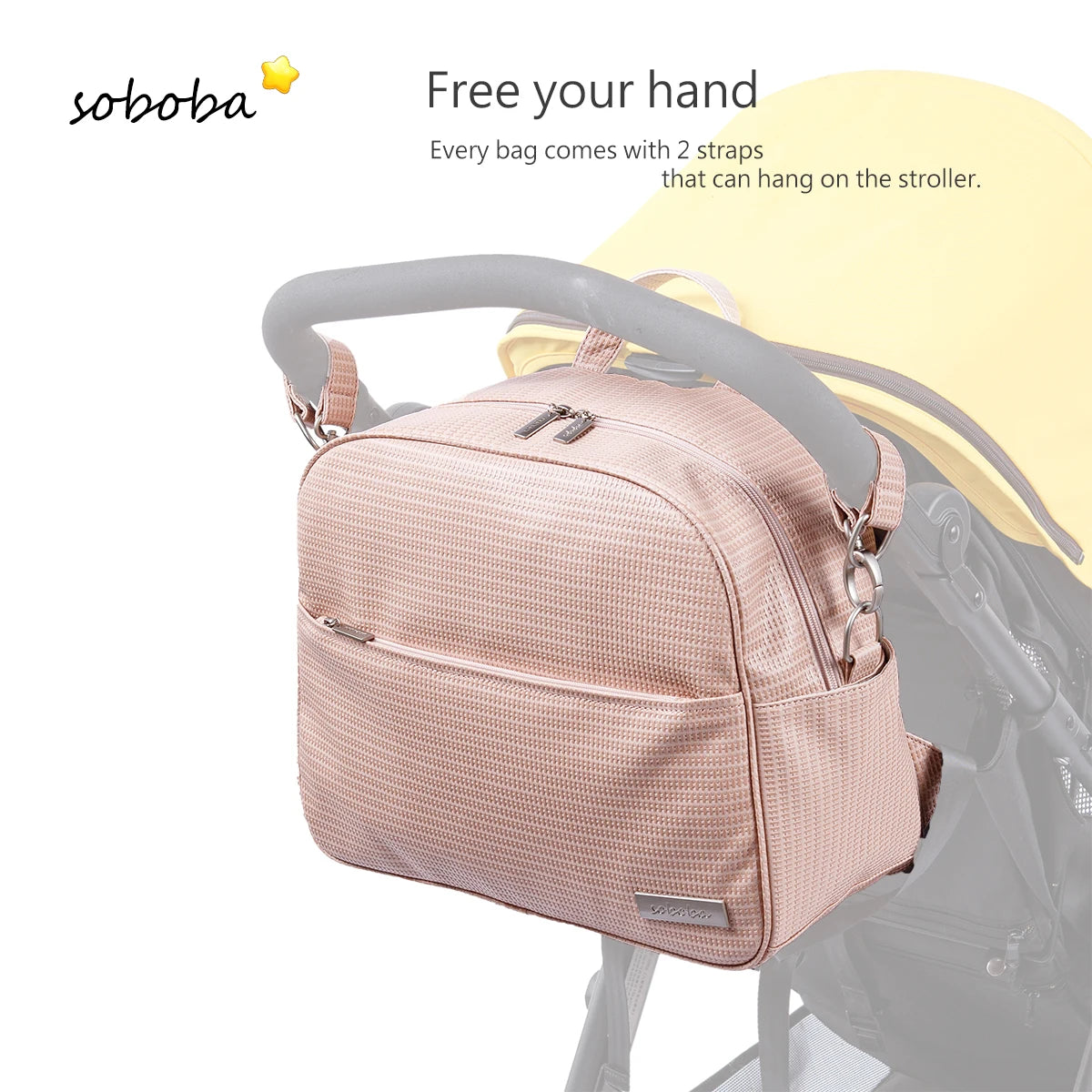 Soboba Stylish Diaper Backpack – Waterproof & Eco-Friendly PU Leather Bag for Modern Moms - Nestling Babies