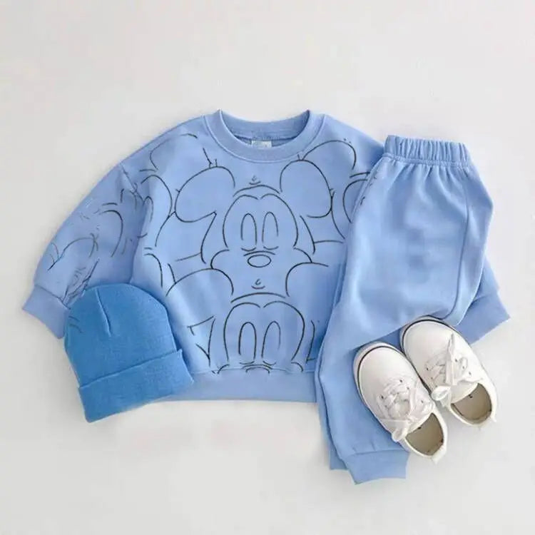 Baby Summer 2-Piece Set – Cartoon Tee & Shorts - Nestling Babies