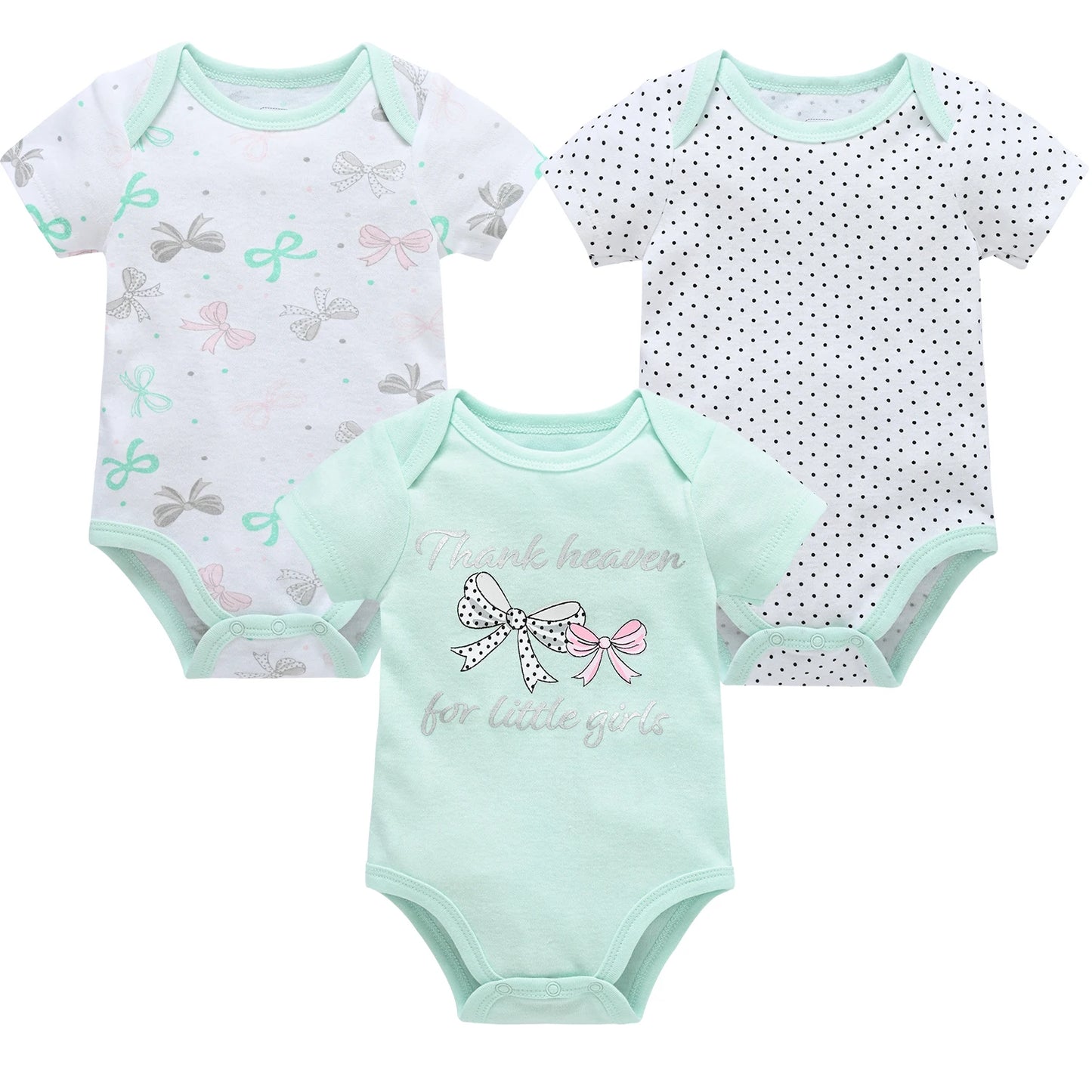 Cotton Essentials – 3/6-Pack Baby Bodysuits (Unisex | 0–12M) - Nestling Babies