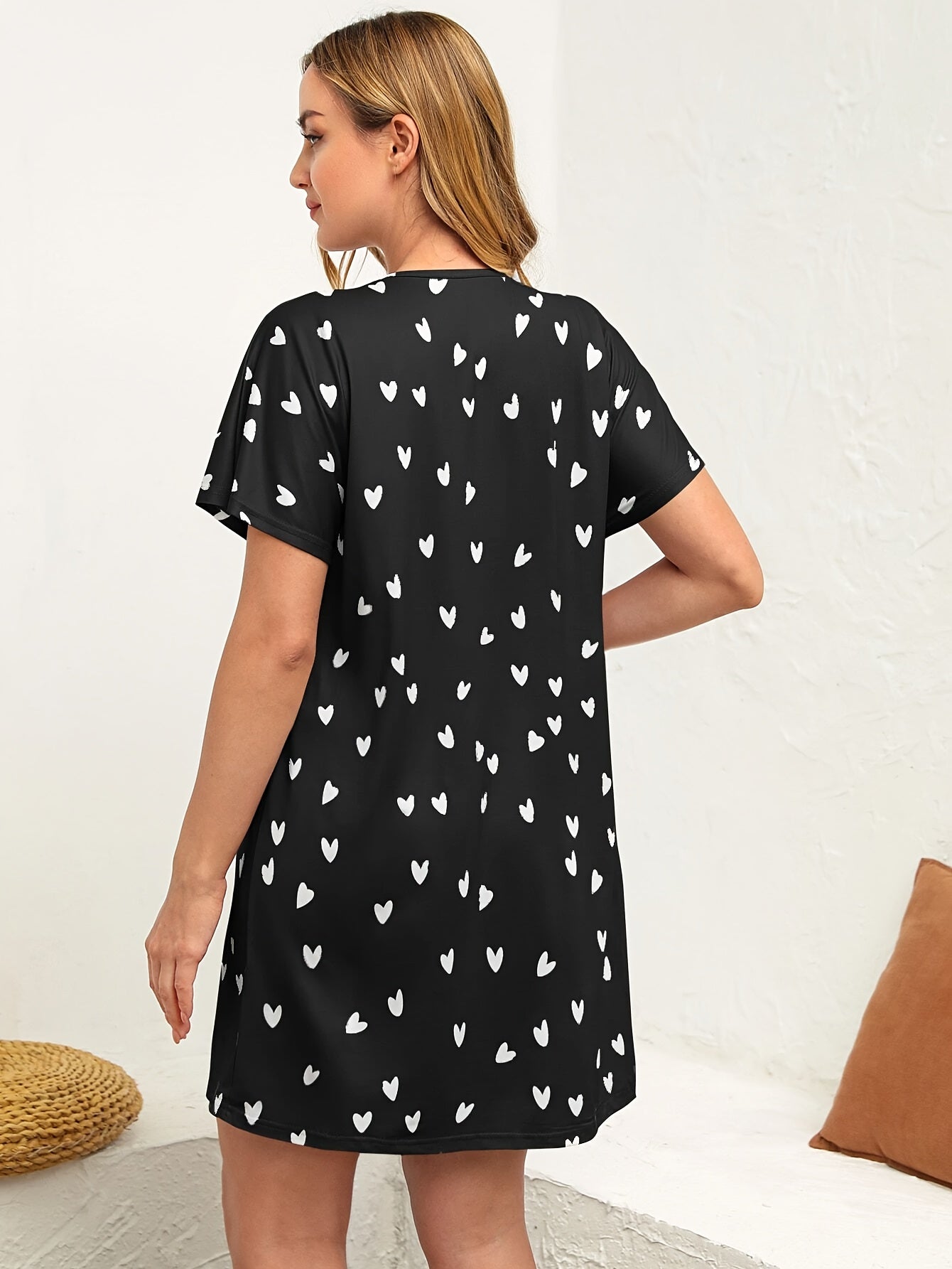 Nursing Maternity Nightdress – Floral V-Neck Sleepwear for Spring & Summer - Nestling Babies 