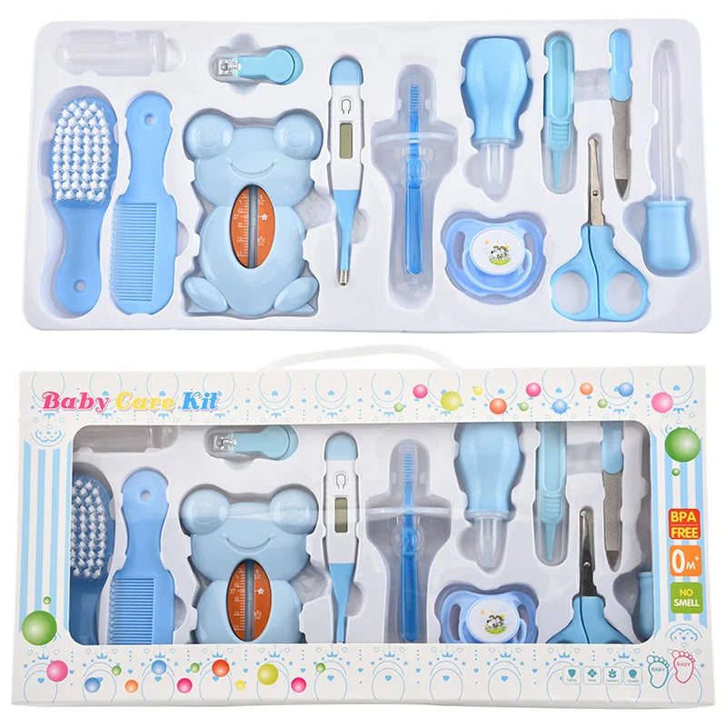 13-in-1 Baby Grooming Kit – Nail Care, Thermometer, Scissors & Hygiene Tools Set - Nestling Babies 