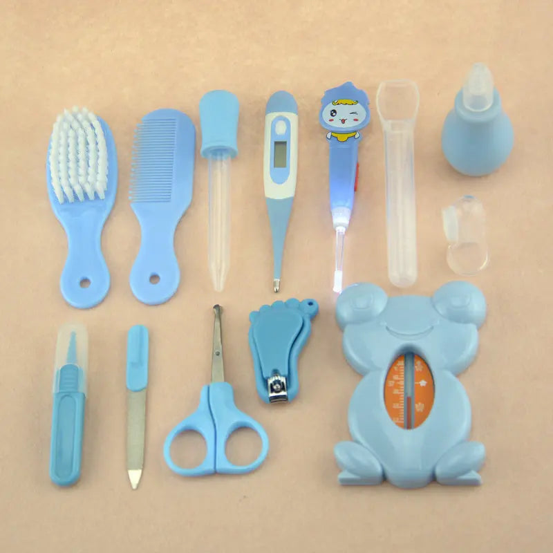 13-in-1 Baby Grooming Kit – Nail Care, Thermometer, Scissors & Hygiene Tools Set - Nestling Babies 