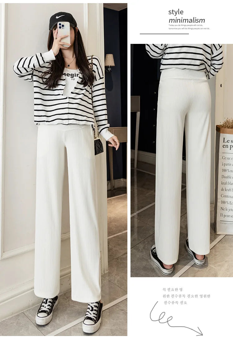 Thickened Maternity Belly Pants – Loose & Cozy Everyday Wear for Pregnant Women - Nestling Babies 