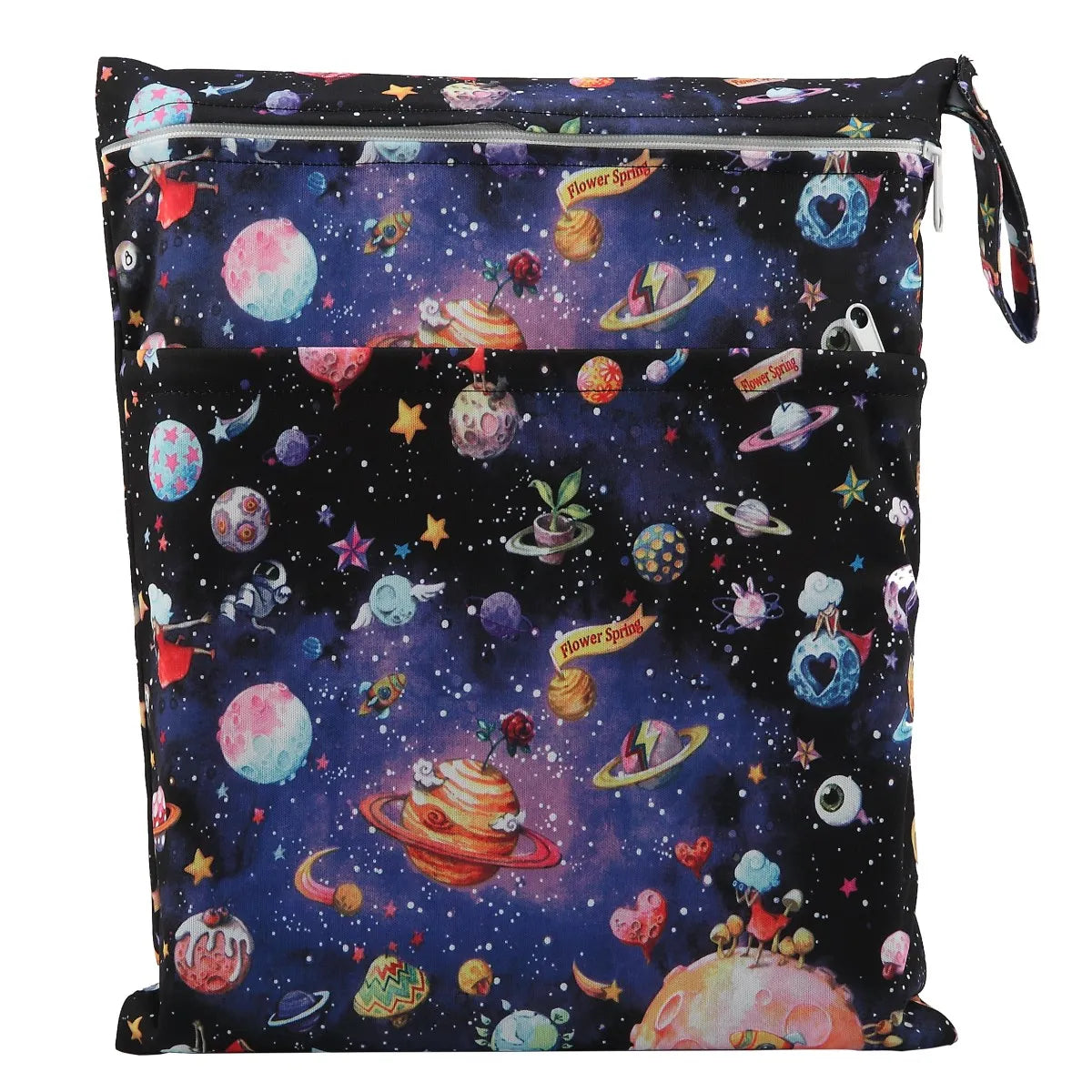 [Sigzagor] Reusable Wet Dry Bag – Waterproof Diaper Organizer with Dual Zippers & Animal Prints - Nestling Babies 