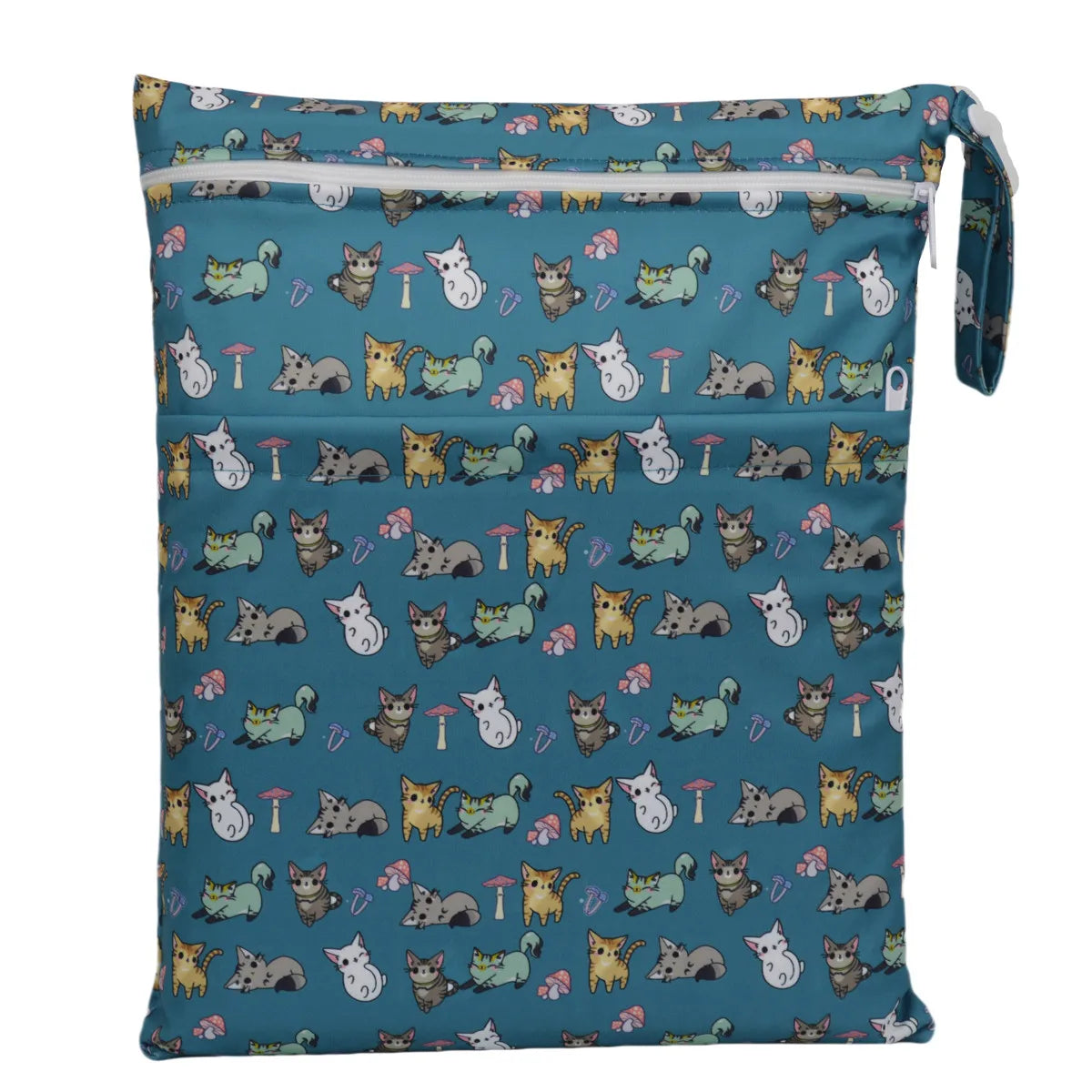 [Sigzagor] Reusable Wet Dry Bag – Waterproof Diaper Organizer with Dual Zippers & Animal Prints - Nestling Babies 