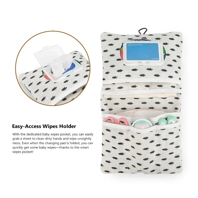 Portable Baby Diaper Bag Organizer – Foldable Stroller Pouch for Travel & Outdoor Use - Nestling Babies 