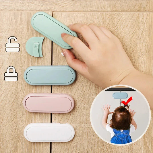 5PCS Invisible Safety Latches for Cabinets & Drawers – Baby Anti-Pinch Locks - Nestling Babies 