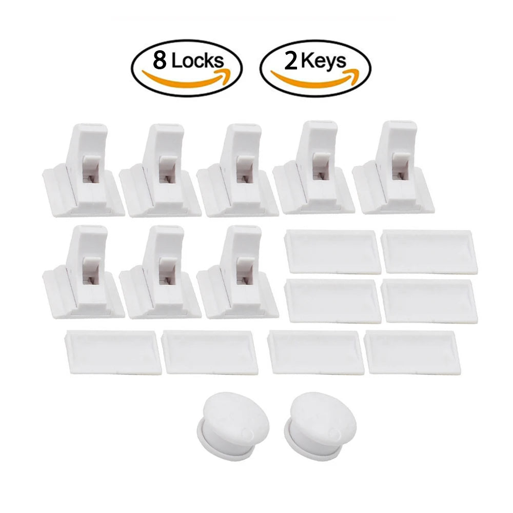 Magnetic Child Safety Locks – Invisible Baby Cabinet & Drawer Latches (Includes Installation Tool) - Nestling Babies 