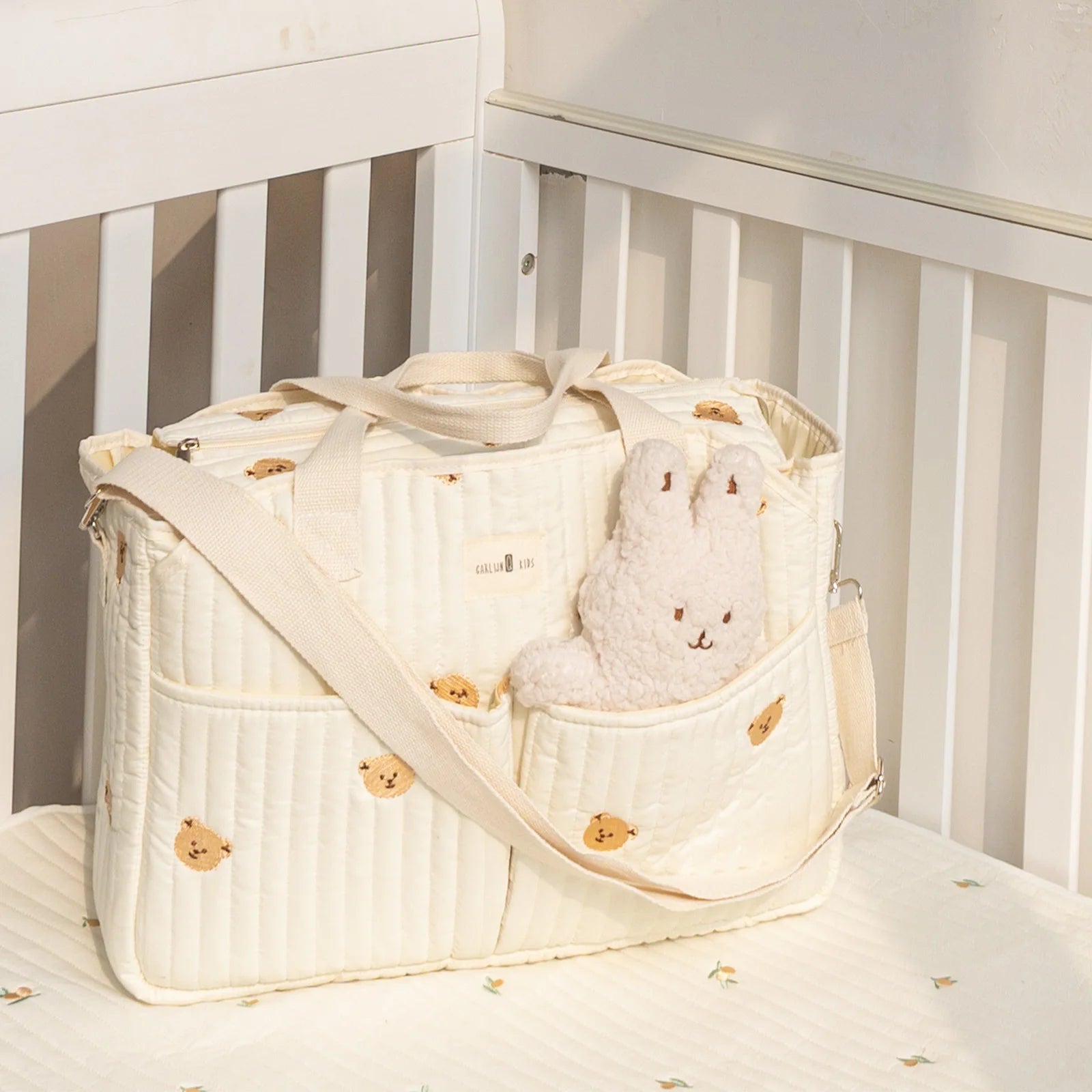 Large Capacity Mummy Diaper Bag – Multi-Functional Crossbody Baby Tote for Travel & Outings - Nestling Babies 