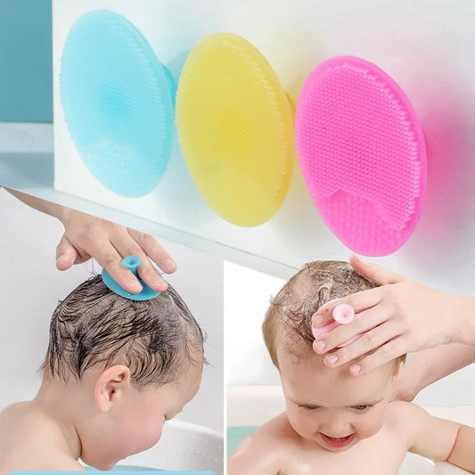 Soft Silicone Baby Shampoo Brush – Gentle Scalp & Hair Massage Tool for Infants - Nestling Babies 