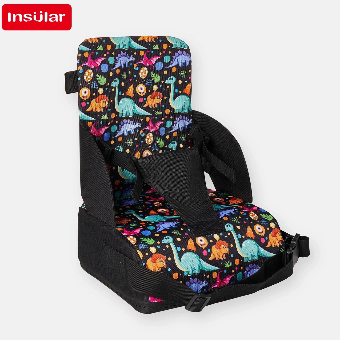 INSULAR Portable Foldable Booster Seat – Anti-Slip High Cushion for Baby & Toddler Dining Chairs - Nestling Babies 