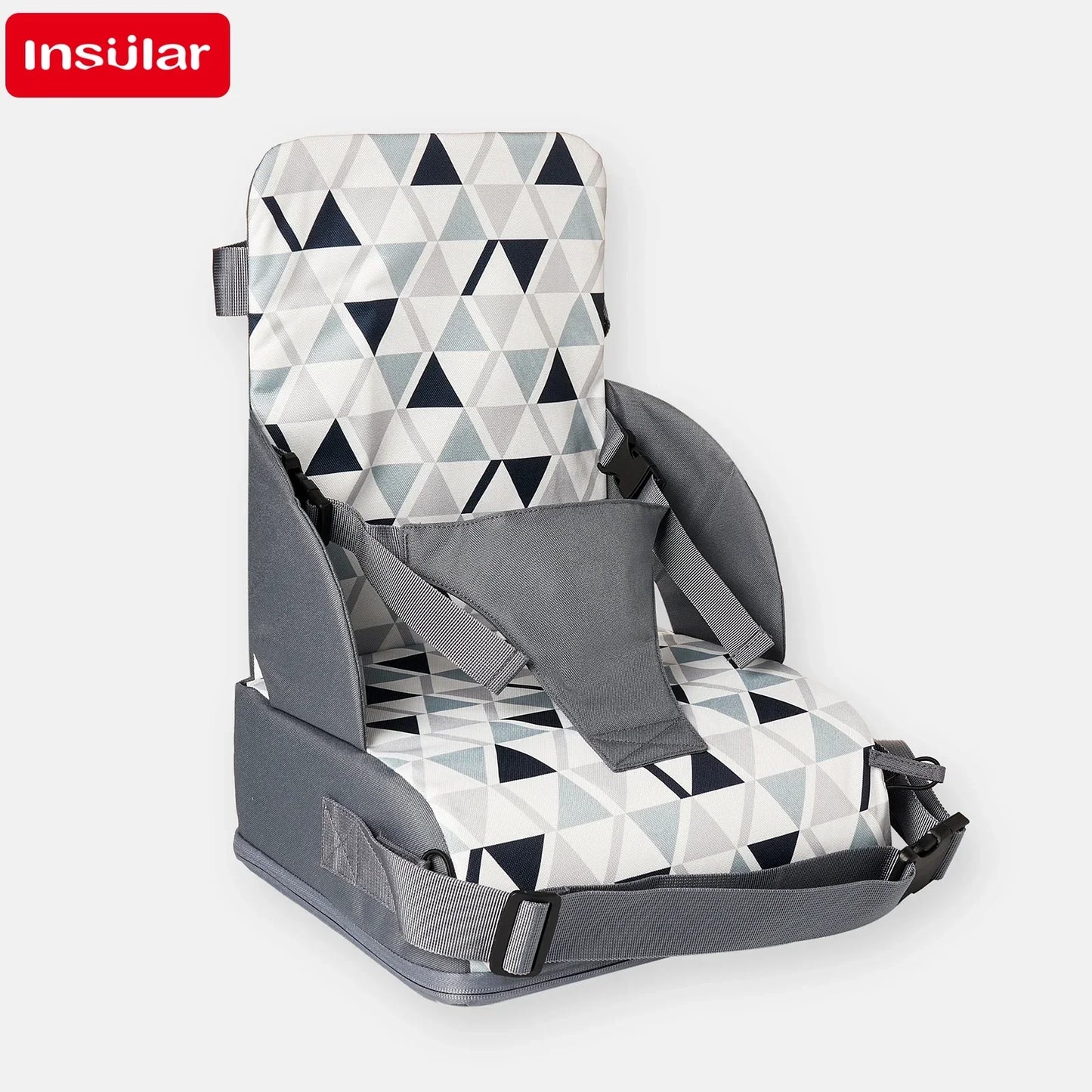 INSULAR Portable Foldable Booster Seat – Anti-Slip High Cushion for Baby & Toddler Dining Chairs - Nestling Babies 