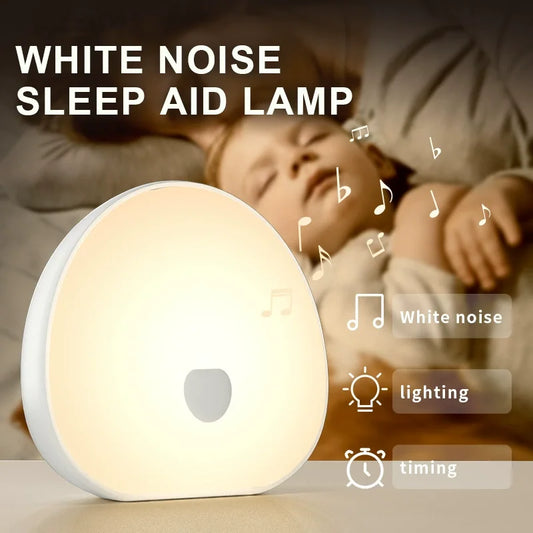 Rechargeable White Noise Machine & RGB Night Light – Soothing Sleep Sounds & Touch Control for Babies - Nestling Babies 