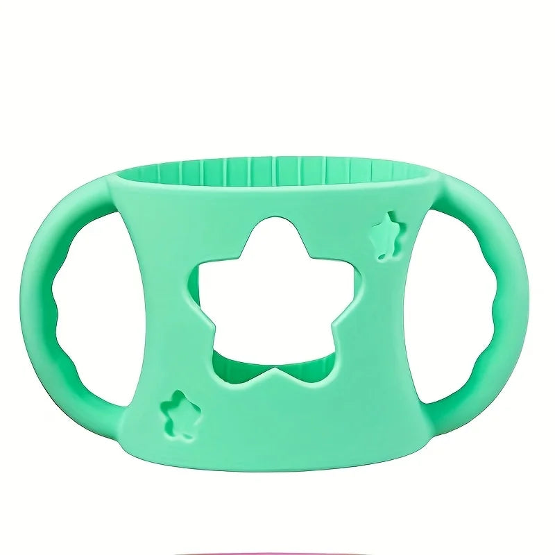 Silicone Bottle Handle Sleeve – Soft Grip for Wide-Neck Baby Bottles - Nestling Babies 