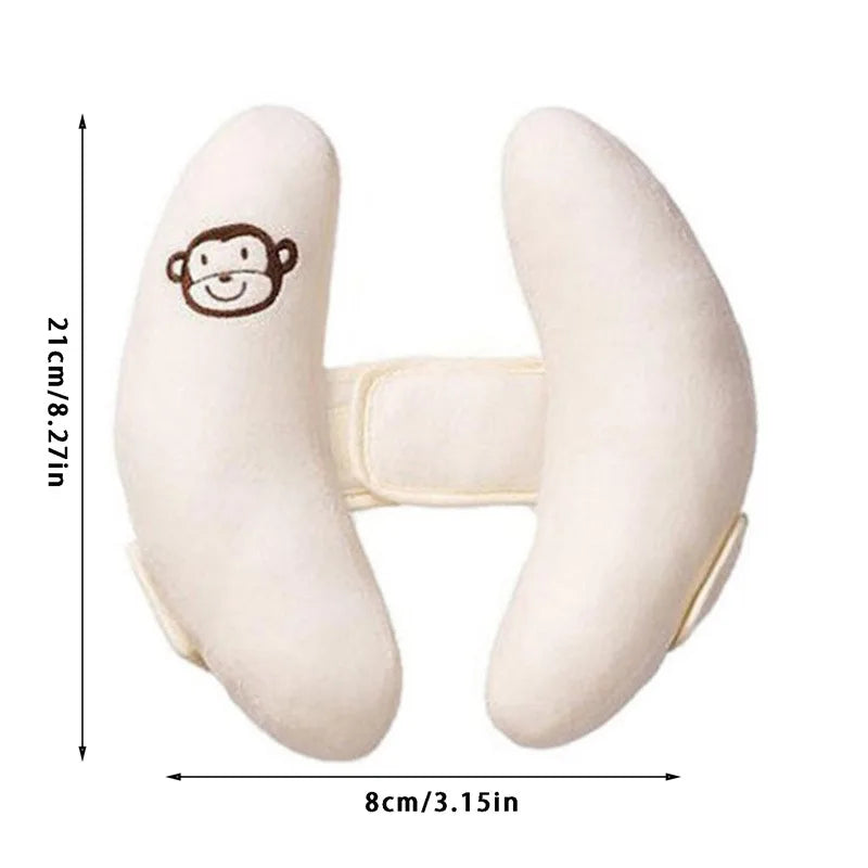 Baby Stroller & Car Seat Neck Pillow – Soft Banana-Shaped Head Support for Infants | Cartoon Flower Design - Nestling Babies 