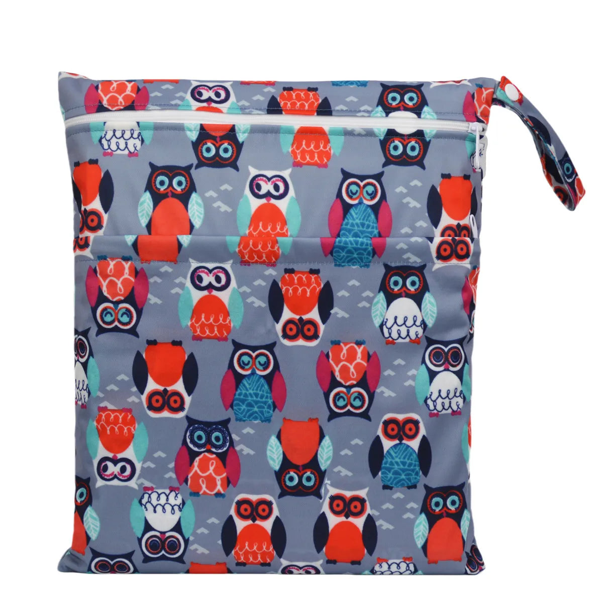 [Sigzagor] Reusable Wet Dry Bag – Waterproof Diaper Organizer with Dual Zippers & Animal Prints - Nestling Babies 