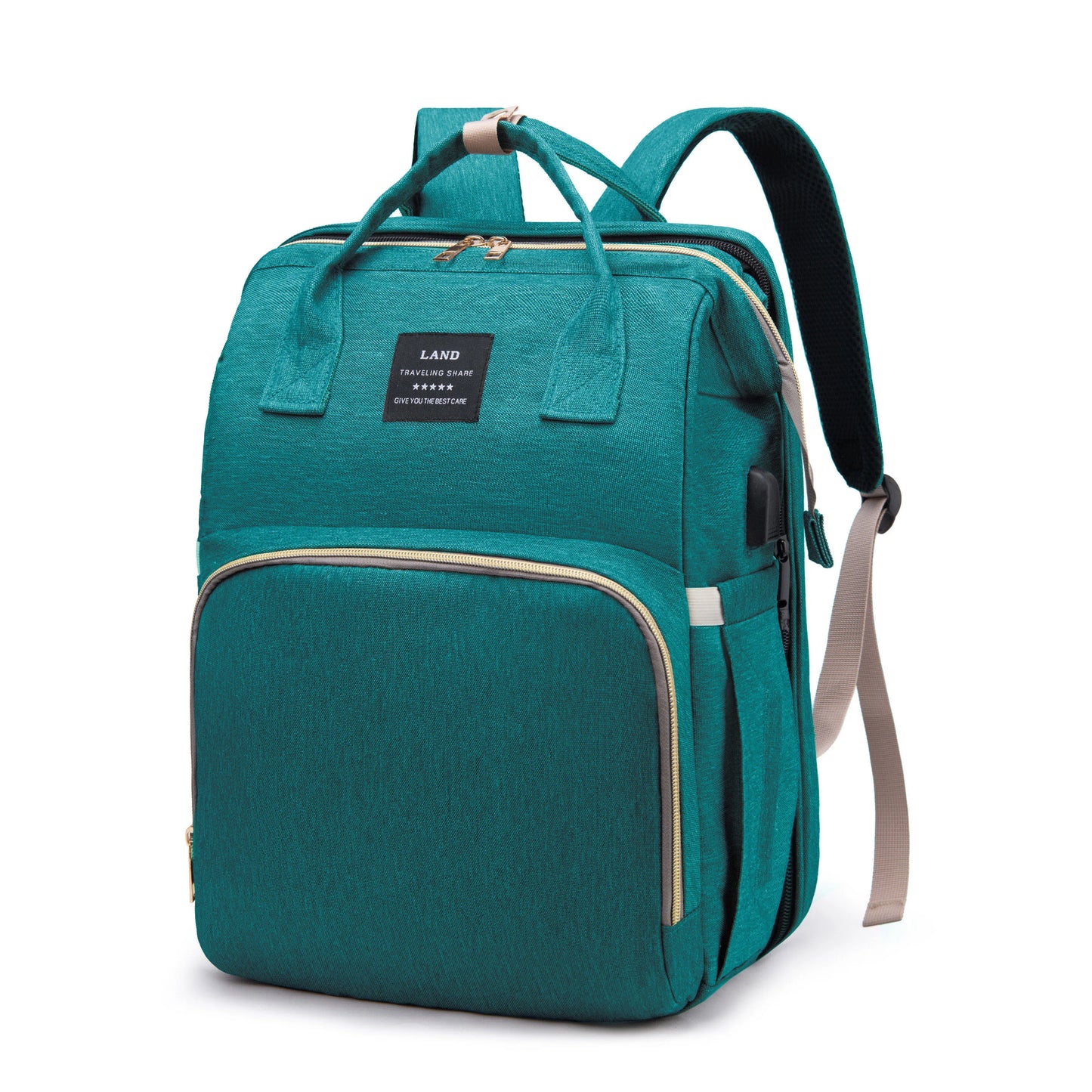 Lightweight Foldable Mommy Diaper Bag – Travel Backpack with Portable Crib - Nestling Babies 
