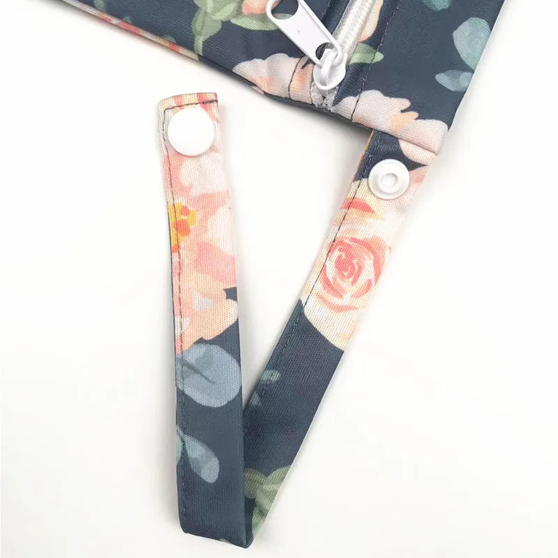 [Sigzagor] Reusable Wet Dry Bag – Waterproof Diaper Organizer with Dual Zippers & Animal Prints - Nestling Babies 