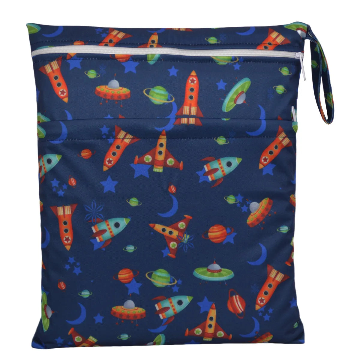 [Sigzagor] Reusable Wet Dry Bag – Waterproof Diaper Organizer with Dual Zippers & Animal Prints - Nestling Babies 