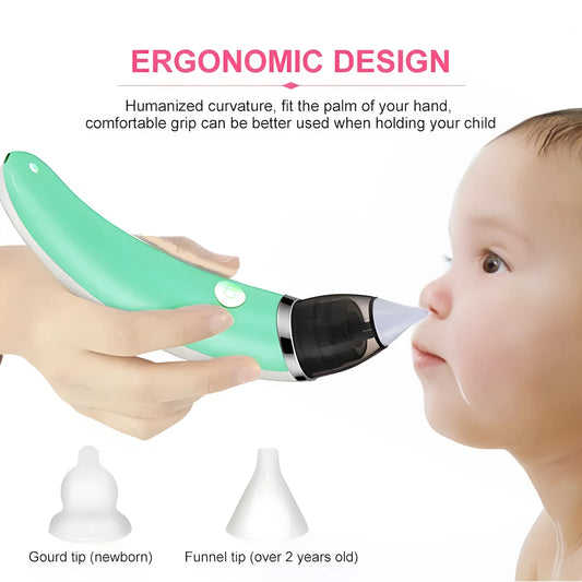Electric Baby Nasal Aspirator – Silent & Powerful Nose Cleaner for Newborns - Nestling Babies 