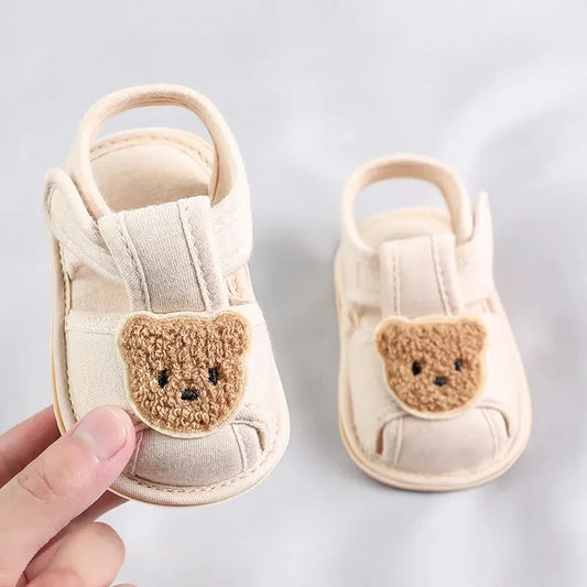 Baby Bear Soft Sole Sandals – Comfortable Summer First Walkers for Infants (0–18 Months) - Nestling Babies 