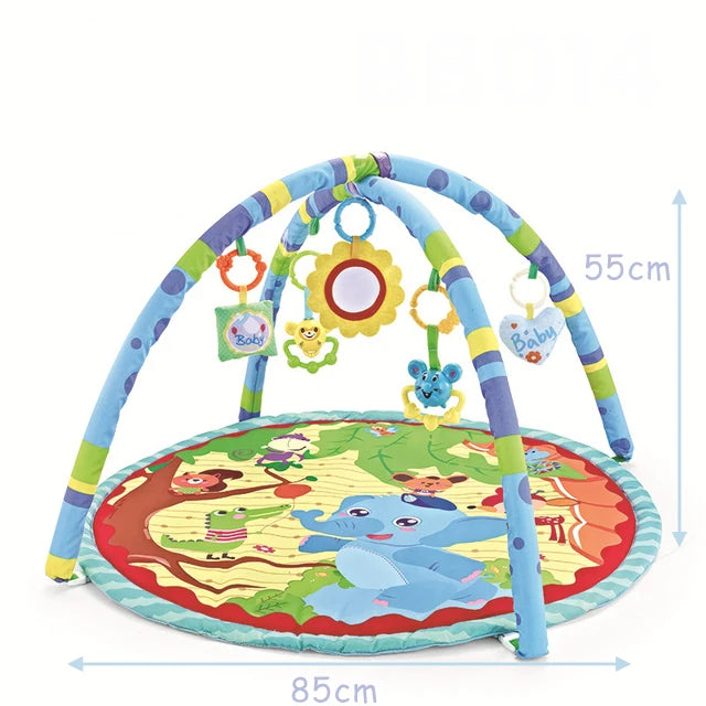 Baby Play Gym with Educational Fitness Frame – Soft Crawling Mat with Toy Rack - Nestling Babies 