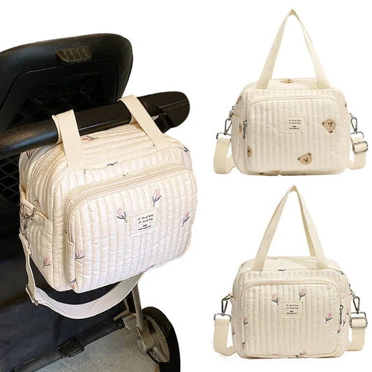 Korea-Style Mommy Diaper Bag – Multi-Functional Stroller & Travel Tote Organizer for Baby Essentials - Nestling Babies 