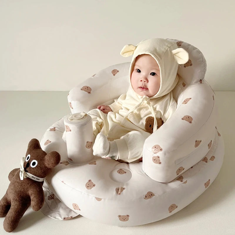 Infant Shining Inflatable Baby Sofa Chair – Portable Bath & Sitting Practice Seat for Babies - Nestling Babies 
