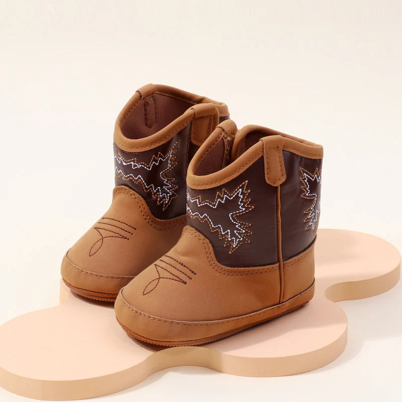 Baby Soft PU Leather Boots – Prewalker Ankle Shoes for Boys & Girls (0–12 Months) - Nestling Babies 