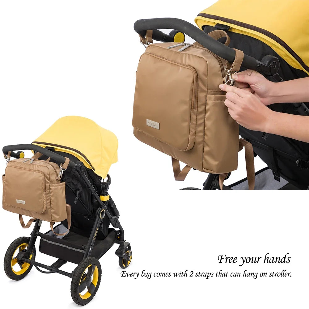 Soboba Waterproof Diaper Backpack – Large Capacity Travel Bag for Moms with Solid Design - Nestling Babies 