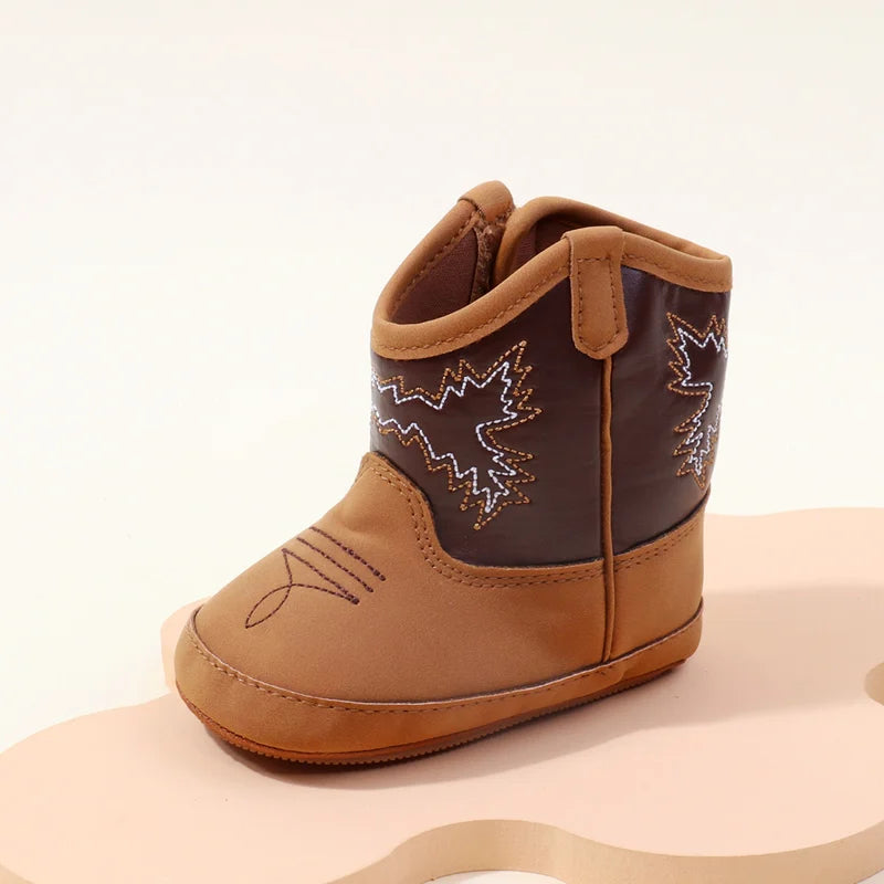 Baby Soft PU Leather Boots – Prewalker Ankle Shoes for Boys & Girls (0–12 Months) - Nestling Babies 