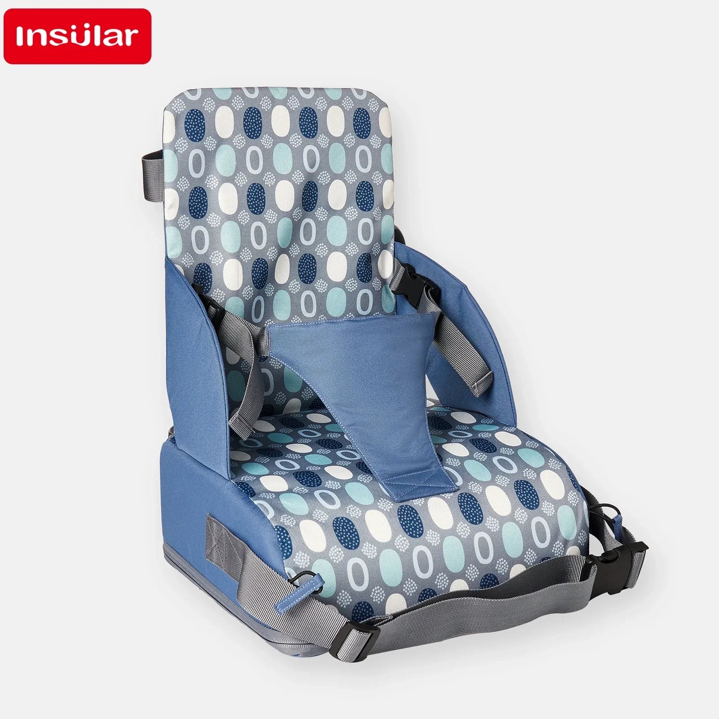INSULAR Portable Foldable Booster Seat – Anti-Slip High Cushion for Baby & Toddler Dining Chairs - Nestling Babies 