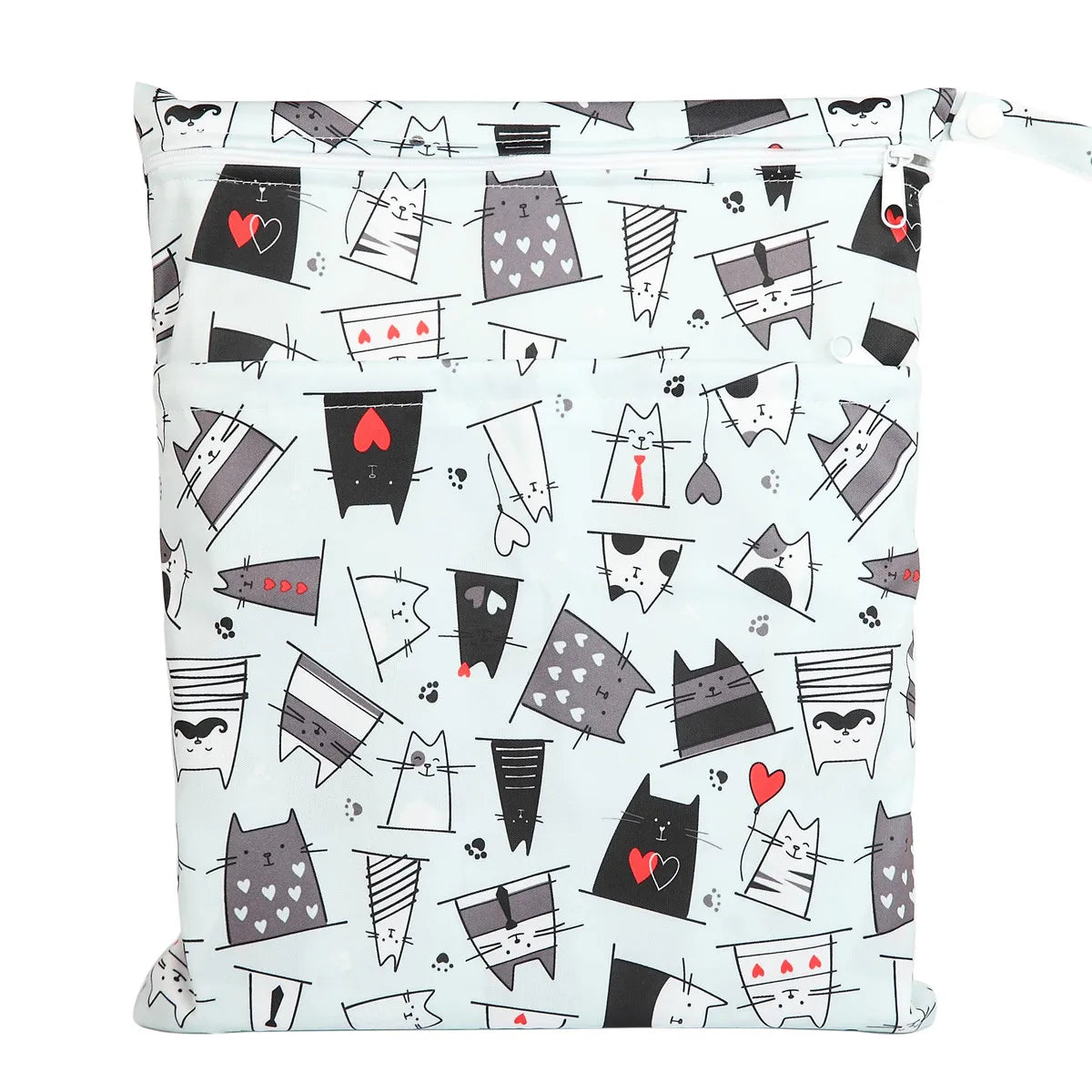 [Sigzagor] Reusable Wet Dry Bag – Waterproof Diaper Organizer with Dual Zippers & Animal Prints - Nestling Babies 