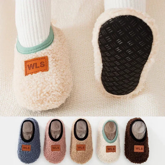 Winter Warm Baby Slippers – Soft Plush Anti-Slip Indoor Shoes for Toddlers (0–4Y) - Nestling Babies 